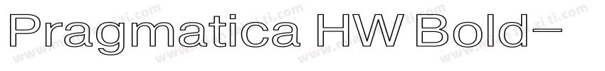 Pragmatica HW Bold字体转换
